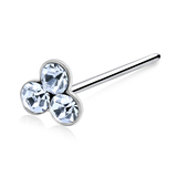 Stone Club Silver Straight Nose Stud NSKA-28